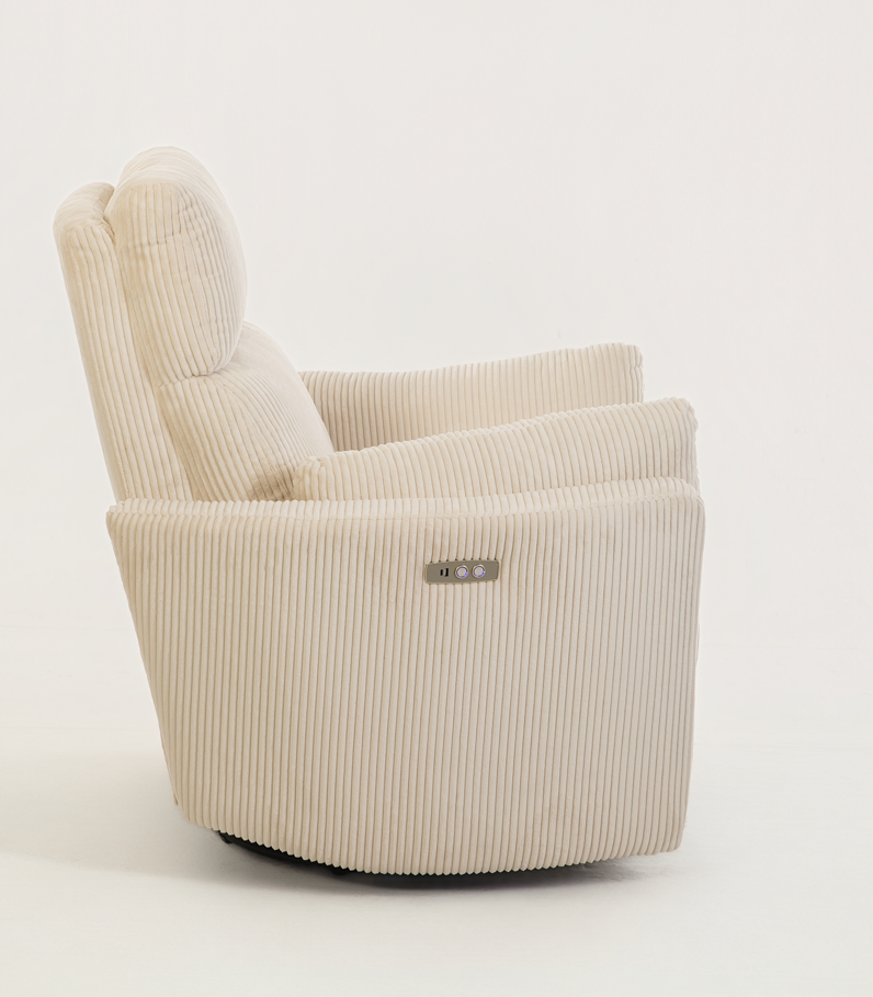 Rever Bebe Milano Glider Nursery Electric Swivel Rocker Recliner