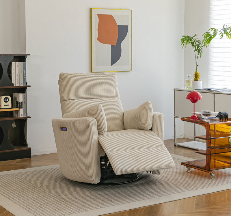 Rever Bebe Milano Glider Nursery Electric Swivel Rocker Recliner