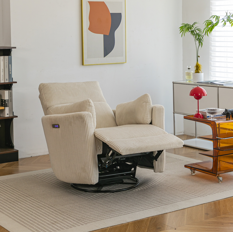 Rever Bebe Milano Glider Nursery Electric Swivel Rocker Recliner