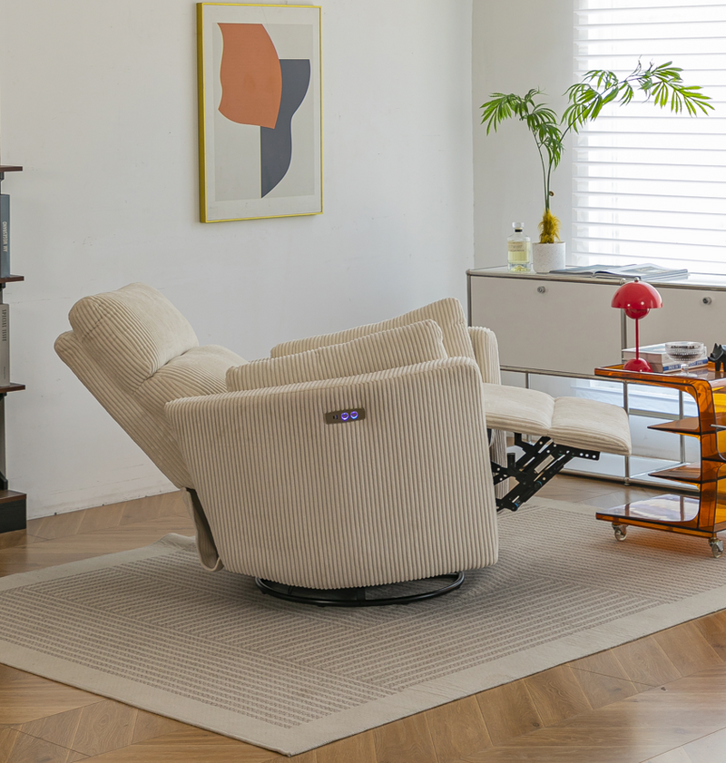Rever Bebe Milano Glider Nursery Electric Swivel Rocker Recliner