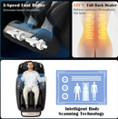 Costway Full Body 3D Massage Recliner Chair with Double SL Track and 12 Auto Modes