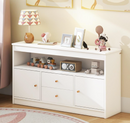 Kids Toy Storage Organizer with 2 Drawers and 2 Closed Cabinets