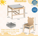 Rever Bebe Kids 4-in-1 Activity Table & Chairs Set