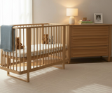Rever Bebe Agra Cot, Mattress & Chest Package – Sandstone