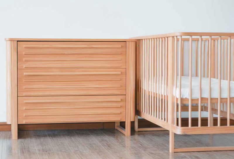 Rever Bebe Agra cot + Mattress + Dresser Nursery Package