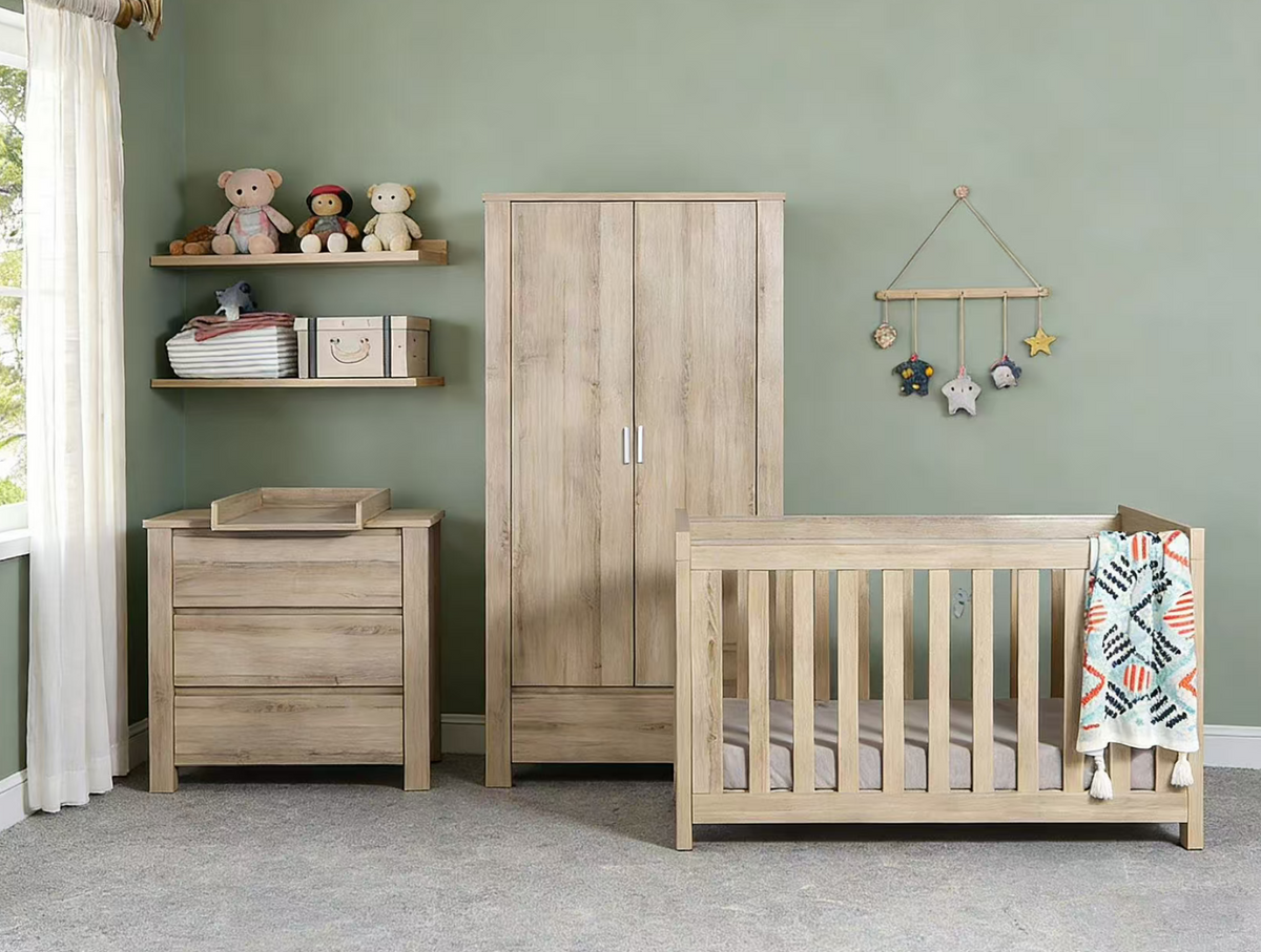Classic Cot, Chest &amp; Wardrobe Package — Ash