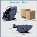 Costway Immersion 63 4D Full Body Massage Chair with Heating Shawl and Airbags