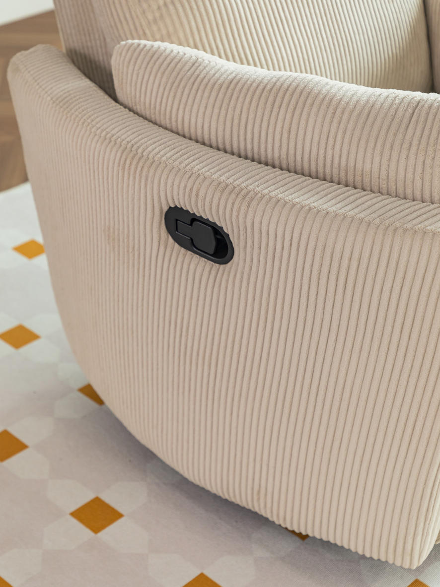 Milano Manual reclining release on the chair arm