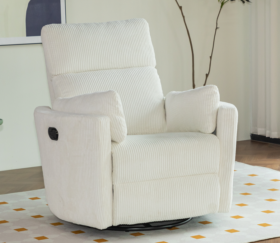 Rever Bebe Milano Manual Recliner — Coconut Corduroy