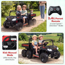 24V 2-Seater Ride-On Dump Truck with Electric Dump Bed and Music Lights for Kids - Black - product detail 5