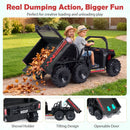 24V 2-Seater Ride-On Dump Truck with Electric Dump Bed and Music Lights for Kids - Black - product detail 7