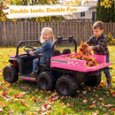24V 2-Seater Ride-On Dump Truck with Electric Dump Bed and Music Lights for Kids - Pink - product detail 4