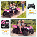 24V 2-Seater Ride-On Dump Truck with Electric Dump Bed and Music Lights for Kids - Pink - product detail 5
