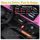 24V 2-Seater Ride-On Dump Truck with Electric Dump Bed and Music Lights for Kids - Pink - product detail 6