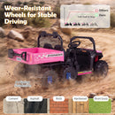 24V 2-Seater Ride-On Dump Truck with Electric Dump Bed and Music Lights for Kids - Pink - product detail 8