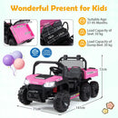 24V 2-Seater Ride-On Dump Truck with Electric Dump Bed and Music Lights for Kids - Pink - product detail 3