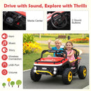 24V Ride-On Toy for Kids with Horn and Music for Boys and Girls - Red - product detail 5