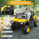 24V Ride-On UTV 4WD Licensed Caterpillar with Dump Bed - Yellow - product detail 6