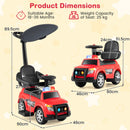 Police Toddler Push Car with Handle and Canopy product image 4
