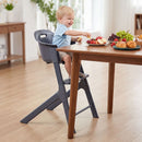 Grey toddler highchair for feeding and play