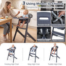 Portable toddler highchair with safety belt