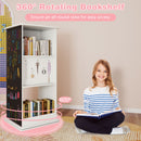 360° Spinning Corner Bookcase with Chalkboard and Mirror – product image 8
