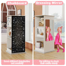 360° Spinning Corner Bookcase with Chalkboard and Mirror – product image 9
