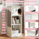 360° Spinning Corner Bookcase with Chalkboard and Mirror – product image 6