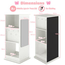 360° Spinning Corner Bookcase with Chalkboard and Mirror – product image 7