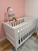 Rever Bebe 3 in 1 Classic Cot Peral White