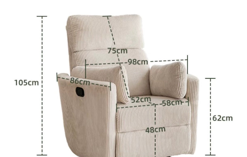 Rever Bebe Milano Glider Nursery Electric Swivel Rocker Recliner