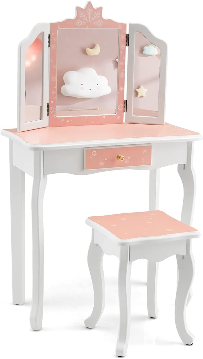 Rever Bebe Kids Vanity Table & Stool Set