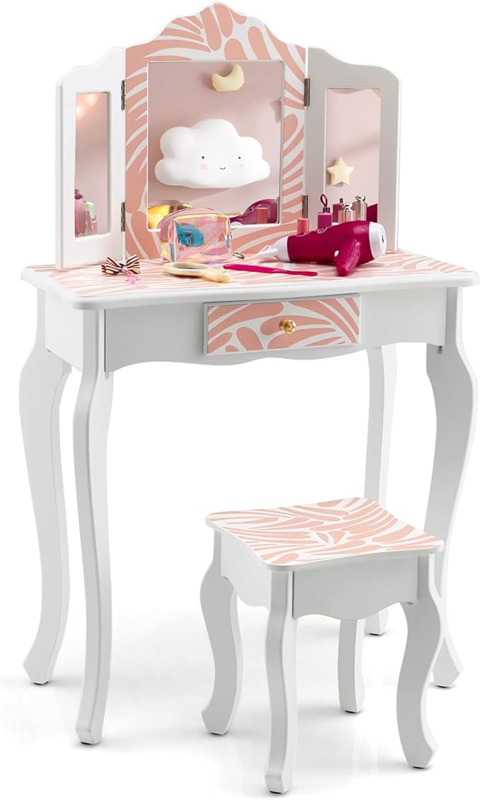 Rever Bebe Kids Vanity Table & Stool Set