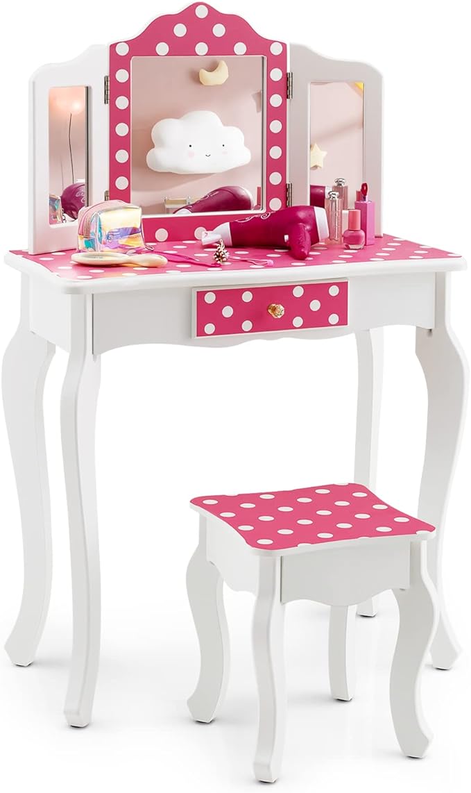 Rever Bebe Kids Vanity Table & Stool Set