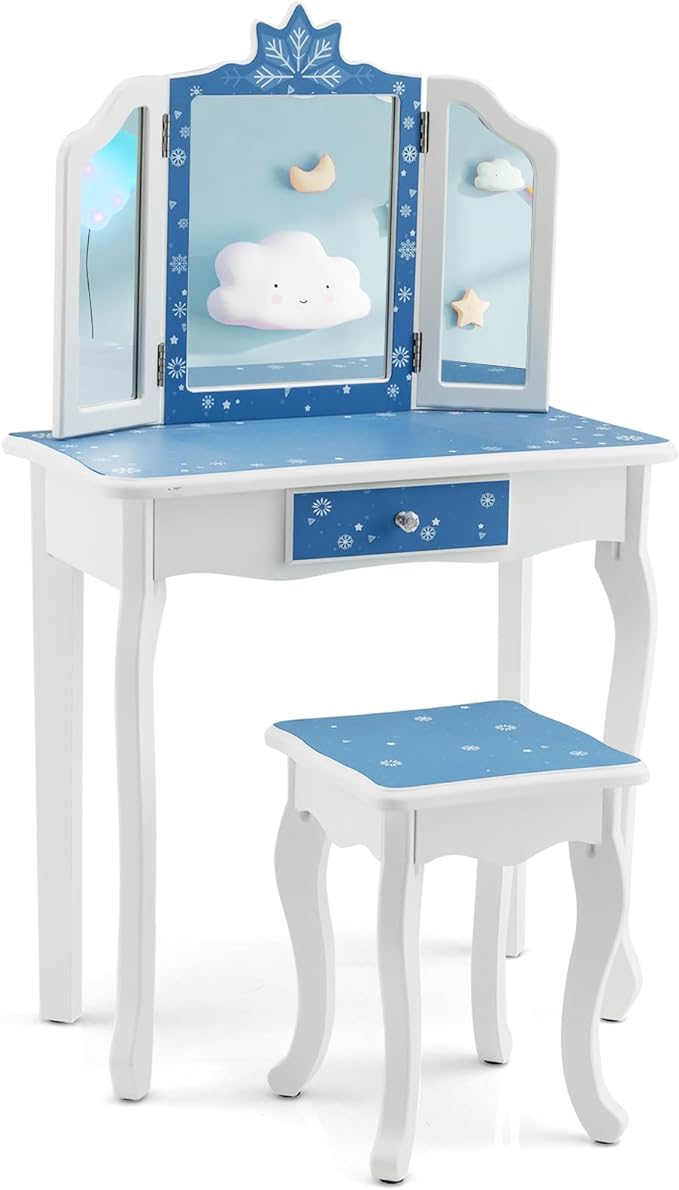 Rever Bebe Kids Vanity Table & Stool Set