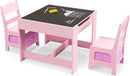 Rever Bebe Kids Wooden Table & 2 Chair Set