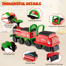 Ride-On Train with Carriage 6V 2-Seater Battery Powered Ride-On Toy with Under-Seat Storage - Green - product detail 11