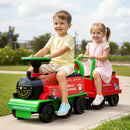 Ride-On Train with Carriage 6V 2-Seater Battery Powered Ride-On Toy with Under-Seat Storage - Green - product detail 2