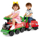 Ride-On Train with Carriage 6V 2-Seater Battery Powered Ride-On Toy with Under-Seat Storage - Green - product detail 4