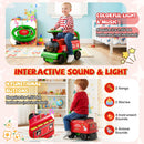 Ride-On Train with Carriage 6V 2-Seater Battery Powered Ride-On Toy with Under-Seat Storage - Green - product detail 7
