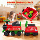 Ride-On Train with Carriage 6V 2-Seater Battery Powered Ride-On Toy with Under-Seat Storage - Green - product detail 8