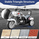 6V Kids Motorcycle 3-Wheel with Headlight and Horn White - White - product detail 10