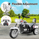 6V Kids Motorcycle 3-Wheel with Headlight and Horn White - White - product detail 6