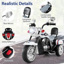 6V Kids Motorcycle 3-Wheel with Headlight and Horn White - White - product detail 9