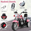 6V Kids Motorcycle 3-Wheel with Headlight and Horn White - Pink - product detail 10