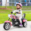 6V Kids Motorcycle 3-Wheel with Headlight and Horn White - Pink - product detail 1