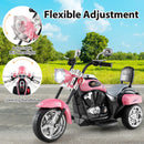 6V Kids Motorcycle 3-Wheel with Headlight and Horn White - Pink - product detail 6