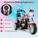 6V Kids Motorcycle 3-Wheel with Headlight and Horn White - Pink - product detail 8
