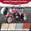 6V Kids Motorcycle 3-Wheel with Headlight and Horn White - Red - product detail 10