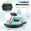 6V Electric Kids' Ride-On Bumper Car with 360° Spinning - Green - product detail 3